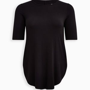 Torrid Favorite Tunic Tee - Super Soft Black - Plus Size Long T Shirt 2X
